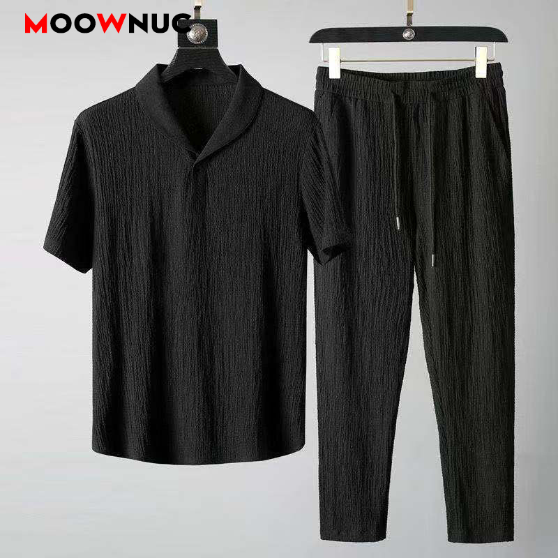 Streetwear Brand Clothing - Summer New Men's Casual Sets T-Shirts