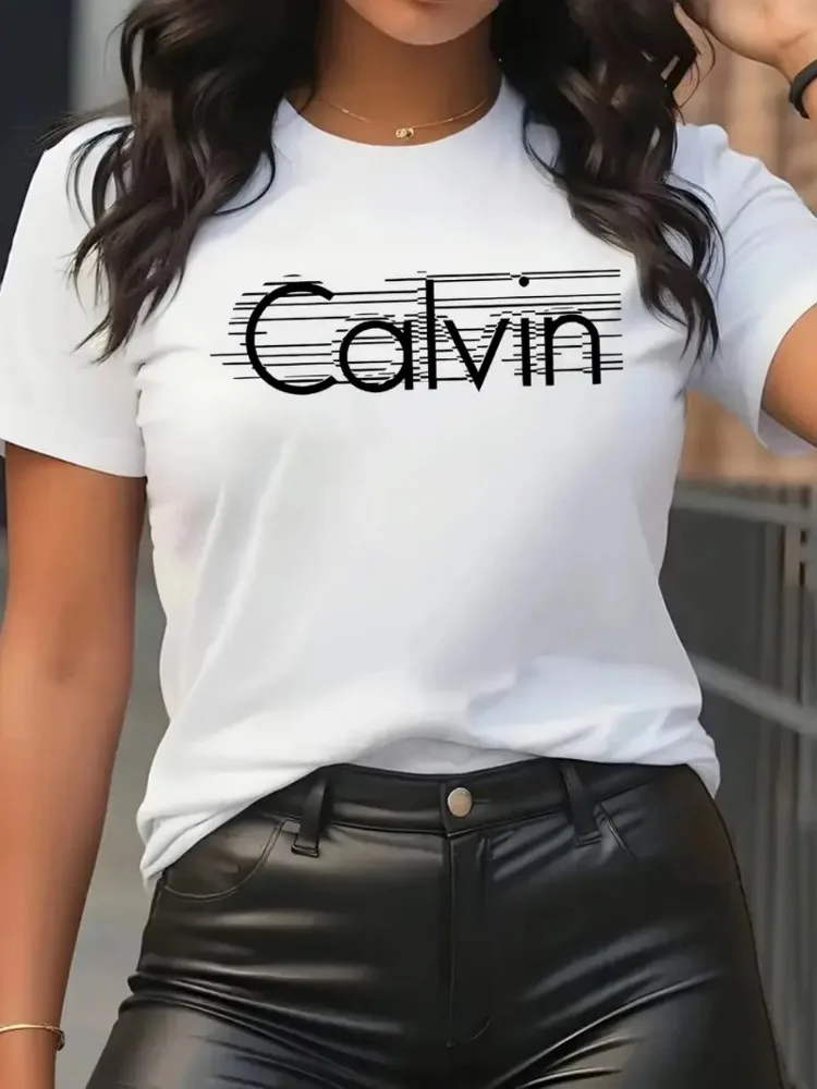 Quality Streetwear Brand - Calvin Women's T-Shirt Leisure Fashion Short
