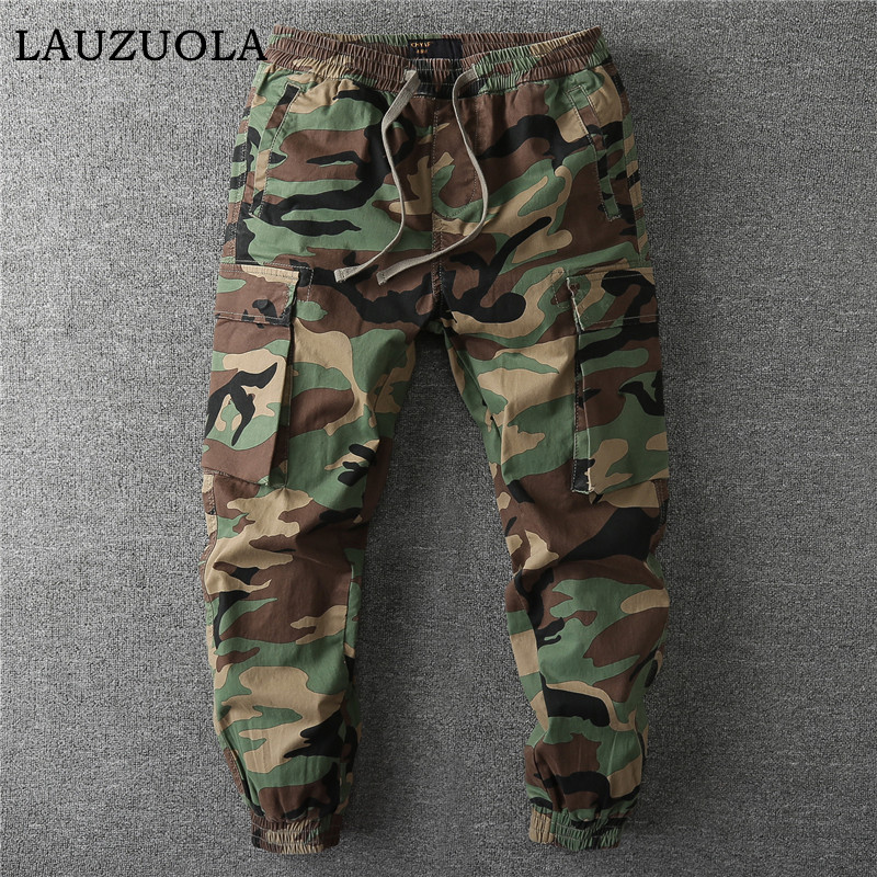 Streetwear Brand Clothing - Vintage Camo Multi Pocket Cargo Pants