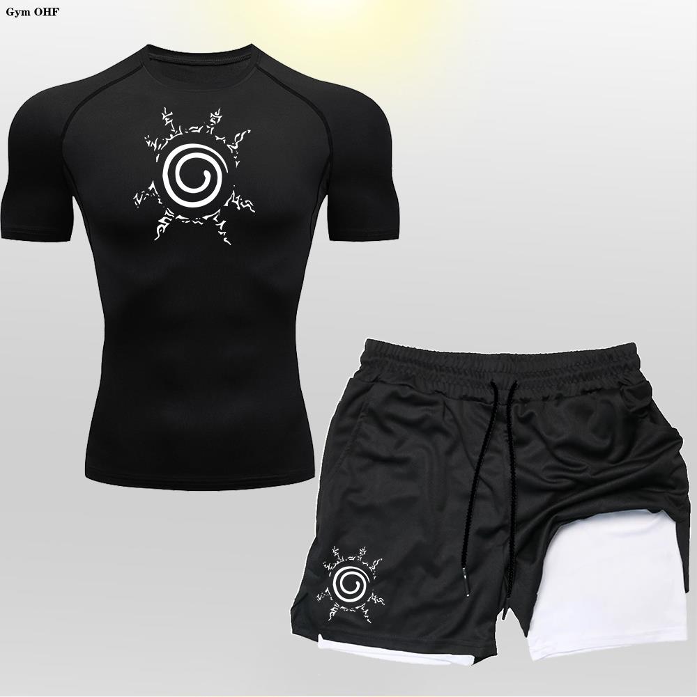 Streetwear Brand Clothing - Anime Compression Shirt Men 2 in