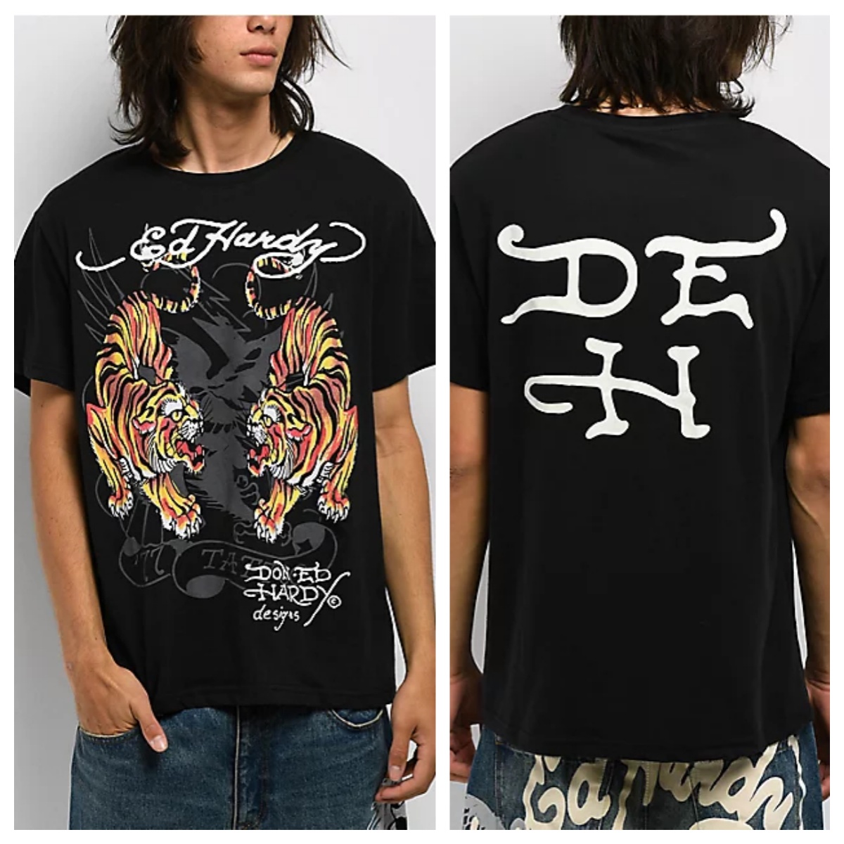 Tigers Ed Tattoo Art Street Tr - Streetwear Brand Shirts ulasan dan harga