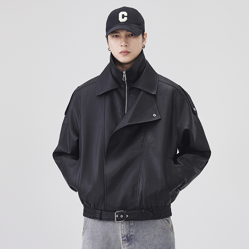 Autumn Winter Leather Jacket M - Streetwear Brand Vintage ulasan dan harga
