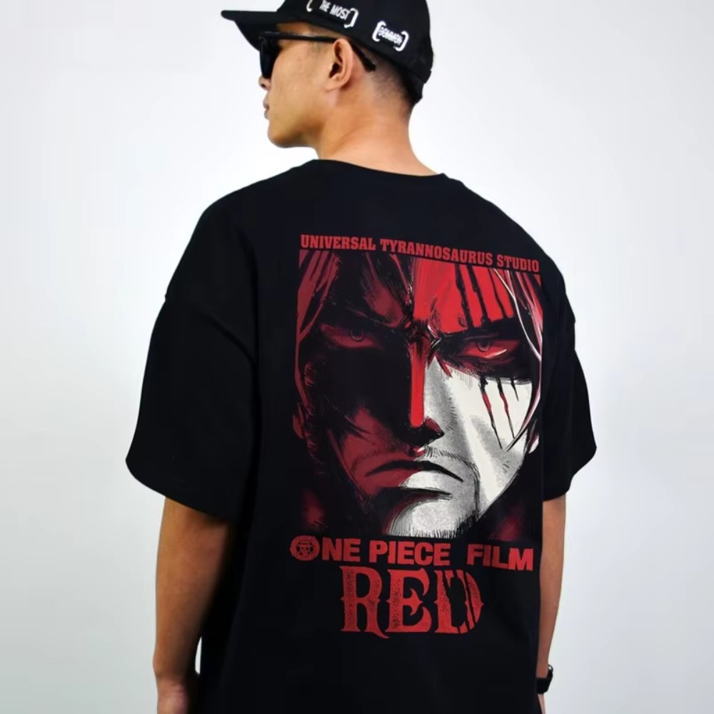 2025One Piece Red Graphic T Sh - Good Streetwear Brand ulasan dan harga