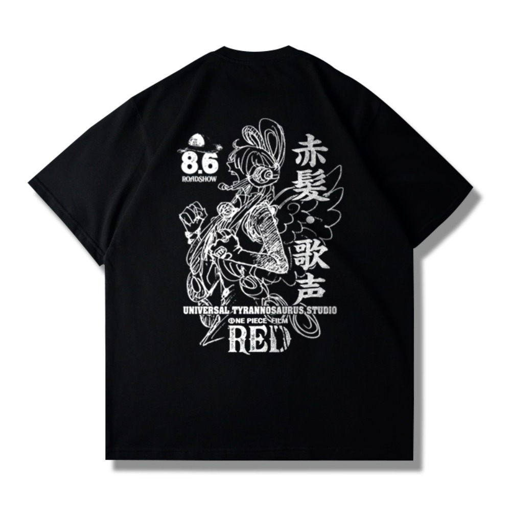 2025One Piece Red Graphic T Sh - Good Streetwear Brand ulasan dan harga