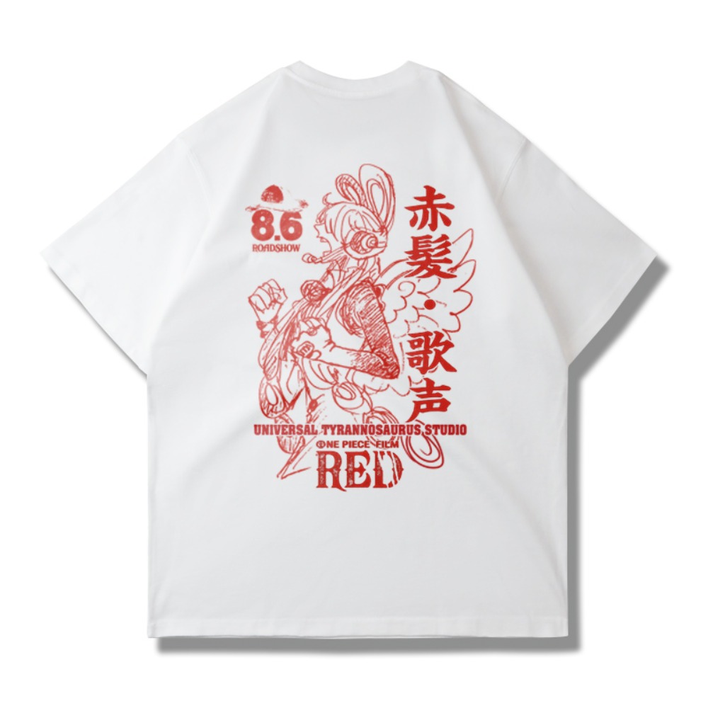 2025One Piece Red Graphic T Sh - Good Streetwear Brand ulasan dan harga