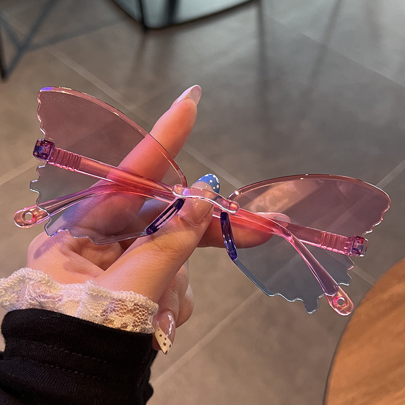 Vintage Rimless Butterfly Shap - Streetwear Brand With Butterfly ulasan dan harga