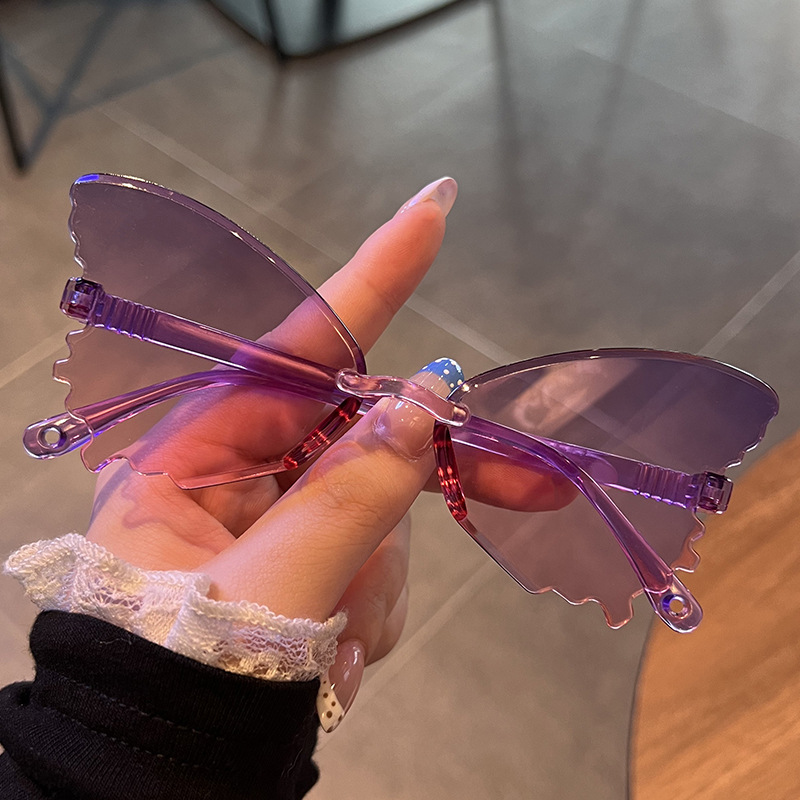 Vintage Rimless Butterfly Shap - Streetwear Brand With Butterfly ulasan dan harga