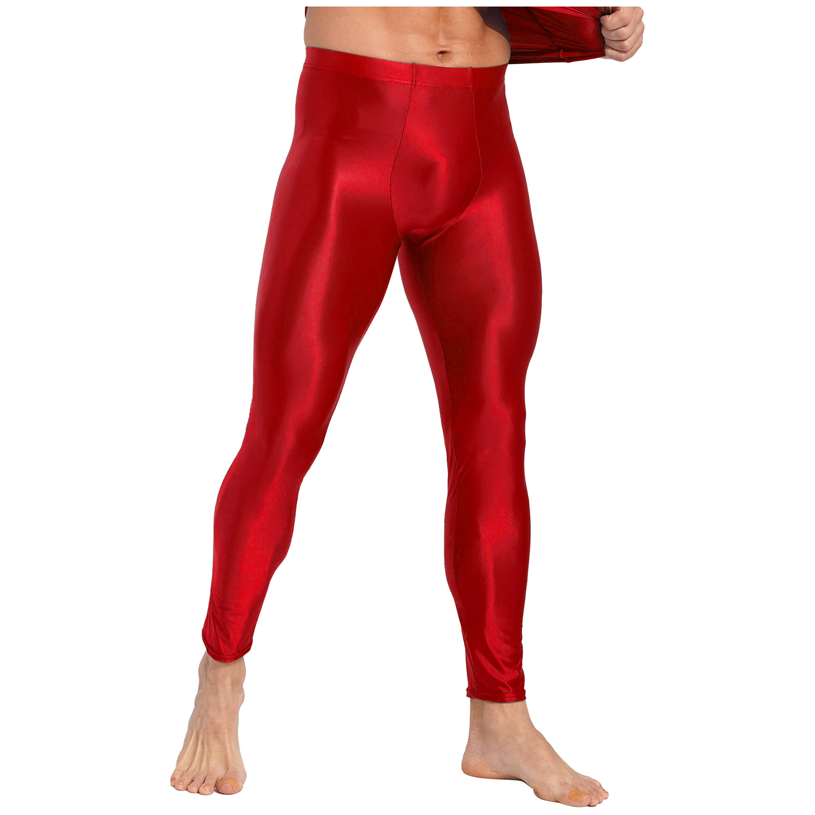 Men's Glossy Oil Tights Long P - Streetwear Brand Clothing ulasan dan harga