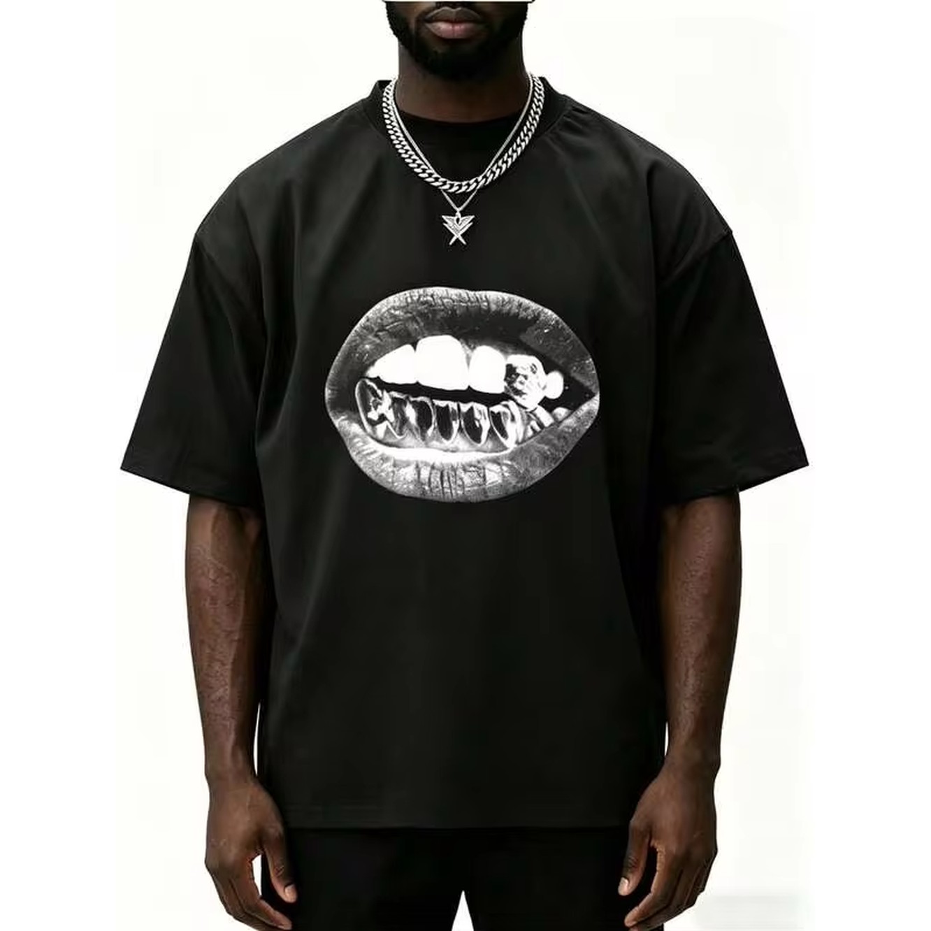 Oversized Loose Fit Black & Wh - Streetwear Brand Italy ulasan dan harga